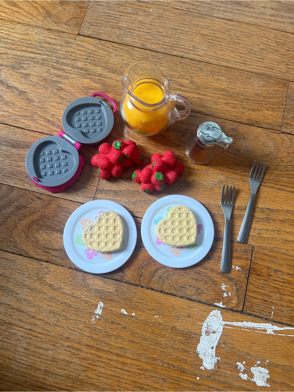 RETIRED American Girl Doll waffle breakfast set